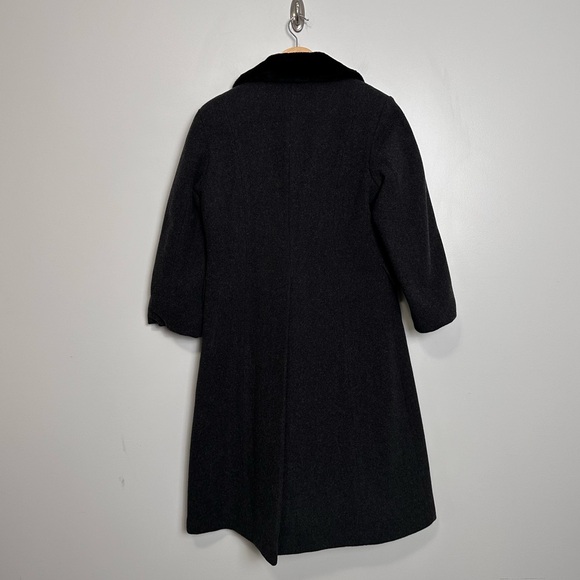 Rothschild Girls Charcoal Wool Fur Collar PeaCoat Size 14 - Picture 4 of 10